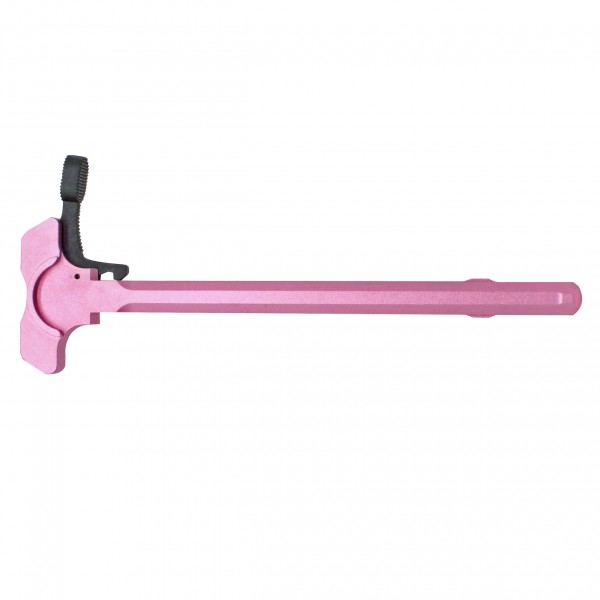AR-15 Battle Hammer Charging Handle Assembly w/ Oversized Latch -Pink and Black Latch